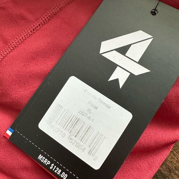 NWat FourLaps Women’s Elevate Deep Red Workout Jumpsuit One Piece Gym Wear - XL - Picture 6 of 14